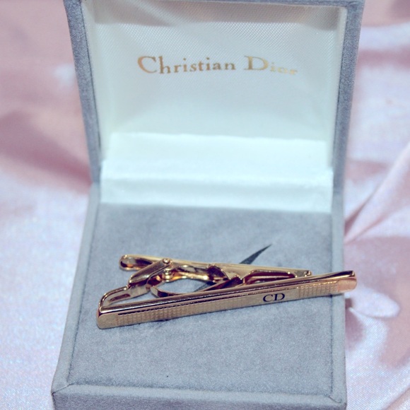 CHRISTIAN DIOR Tie Clip Gold - Picture 1 of 8